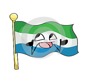 Happy internet meme illustration of Siera Leone flag photo