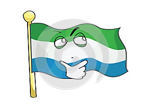 Curious internet meme illustration of Siera Leone flag photo