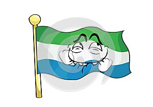 Comic internet meme illustration of Siera Leone flag photo
