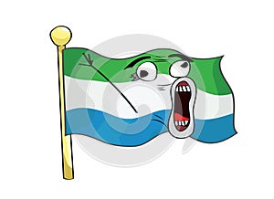 Crazy internet meme illustration of Siera Leone flag photo