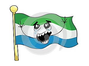 Crying internet meme illustration of Siera Leone flag photo