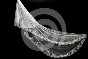 Veil on black background