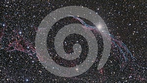 Veil Nebula in Swan constellation
