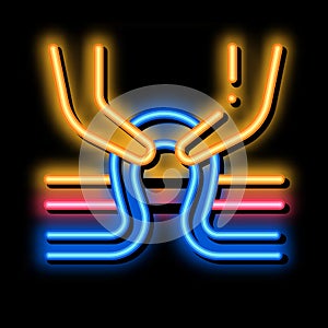 veins medical treatment neon glow icon illustration