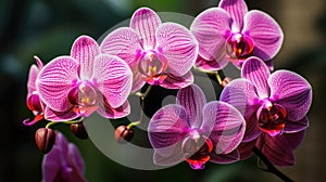 veins pink orchids