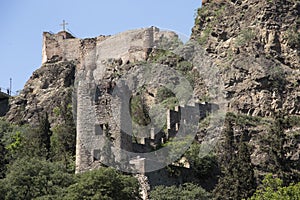 Veiw ancient Narikala mountain fortress Tbilisi Georgia photo
