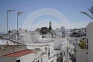 Vejer de la Frontera Spanish hilltop town with its white buildings in the daylight photo