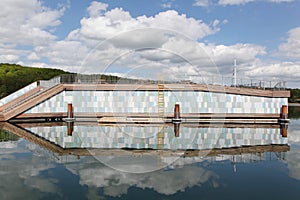 Vejle waterfront with kayak club building