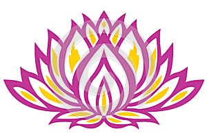 Vektor Illustration  of a beautiful lotus flower