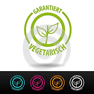 Vektor Symbole garantiert vegetarisch photo