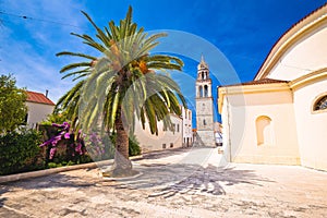 Vela Luka: Town of Vela Luka on Korcula island church and old stone square view