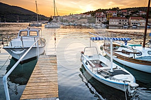 The Vela Luka village on Korcula island, Croatia