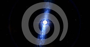 Vela Pulsar Neutron Star with Blue Rays photo