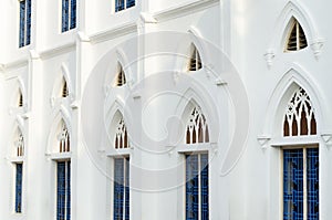 Velankanni church tamilnadu india church with blue window