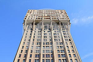 Velasca tower in Milan, brutalist architecture