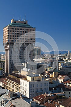 Velasca Tower in Milan with Skyline photo