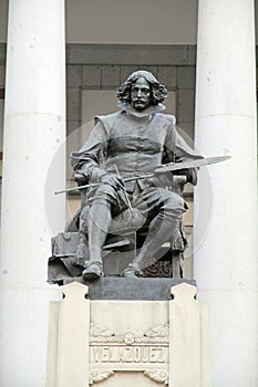 Velazquez statue, Museo del Prado, Madrid city, Spain