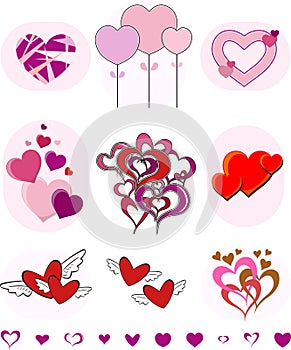 Velentines hearts collection