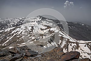 Peak Veleta seen from the Mulhacen photo
