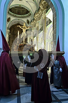 Procession of Cristo del Perdon in Velez-Rubio photo