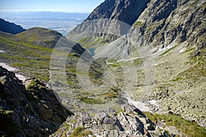 Velická dolina s Dlhým plesom ve Vysokých Tatrách, Slovensko