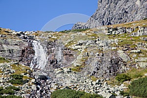 Velický vodopád v národním parku Vysoké Tatry, Slovensko