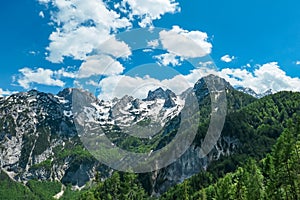 Velika Baba  - A scenic view on Jezerska Kocna in the mountains of Kamnik Savinja Alps in Carinthia, border Austria and Slovenia