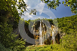 Veliki Slap - Big Waterfall in Plitvice Lakes National Park, Croatia