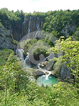 Veliki Slap - the highest waterfall in Plitvice Lakes, Croatia