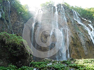 Veliki Slap Waterfall in the Plitvice Lakes, Croatia