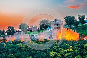 Veliko Tarnovo, Bulgaria. Trapezitsa Fortresss ruins in historical city