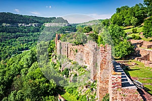 Veliko Tarnovo, Bulgaria. Tsarevets fortress ruins in historical city