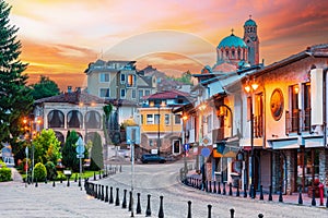 Veliko Tarnovo, Bulgaria. Tsarevets old town in historical city photo