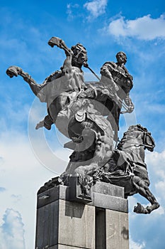 Veliko Tarnovo monument - Monument of the Asens - horse riders Bulgaria