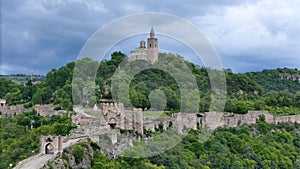 Veliko Tarnovo Tsarevets Bulgaria drone view photo