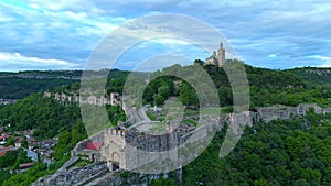 Veliko Tarnovo Tsarevets Bulgaria drone view photo