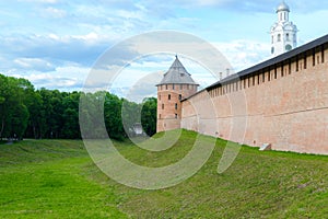 Veliky Novgorod, Russia. Towers of Veliky Novgorod Kremlin