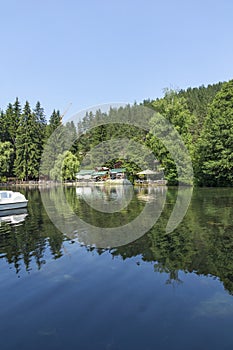 Kleptuza lake at famous spa resort of Velingrad, Bulgaria
