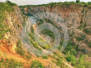 Velka Amerika, abandoned dolomite quarry South from Prague