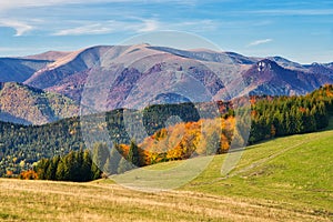 Velka Fatra mountains from Horny diel over Banska Bystrica town