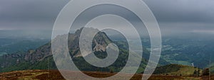 Velky Rozsutec, mountain in National Park Mala Fatra, Slovakia, spring cloudy day