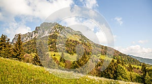 Veľký Rozsutec sa nachádza v pohorí Malá Fatra. Horská krajina Slovenska.