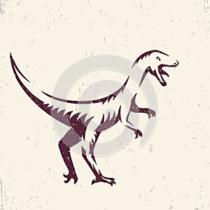 Velociraptor, dinosaur vector illustration