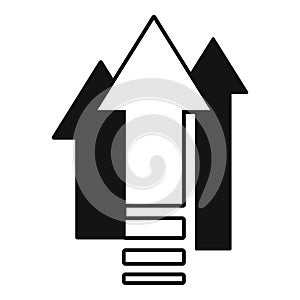 Velocity efficient icon simple vector. Plan work up
