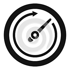 Velocity gauge icon simple vector. Speed fast meter