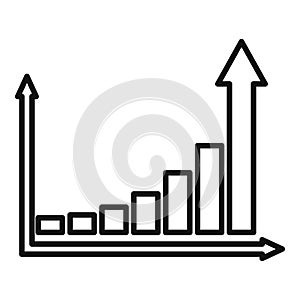 Velocity graph icon outline vector. Speed scale run