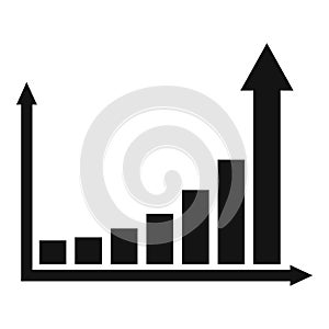 Velocity graph icon simple vector. Speed scale run