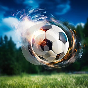 Velocity in Motion: Soccer Ball Soaring at High Speed