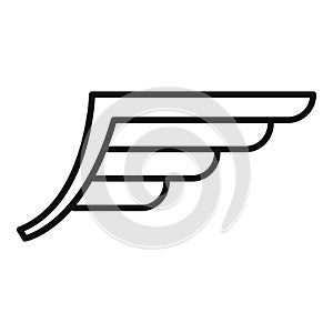 Velocity wings race icon outline vector. Labor dark shoe