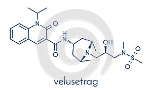 Velusetrag gastroparesis drug molecule. Skeletal formula. photo